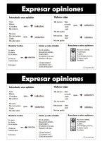 Opinions - Espagnol